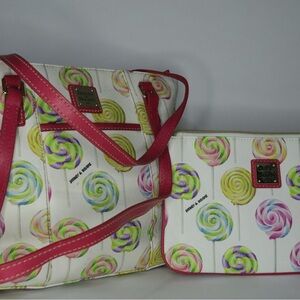 Dooney & Bourke Multicolor Lollipop Print Tote Set